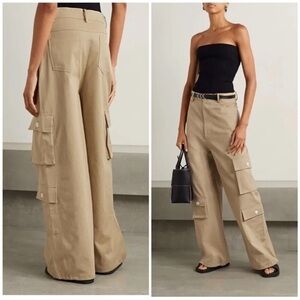 The Frankie Shop Tan Wide Leg Pants